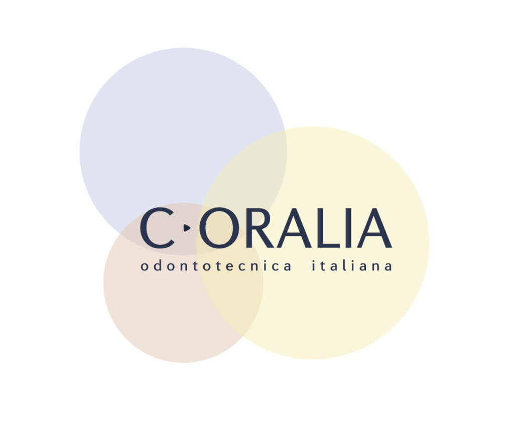 Logo C-ORALIA con cerchi sovrapposti e testo "odontotecnica italiana"